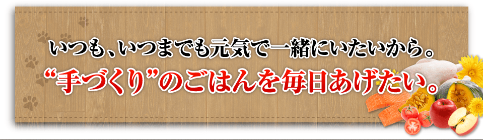 手作りのごはんを毎日あげたい