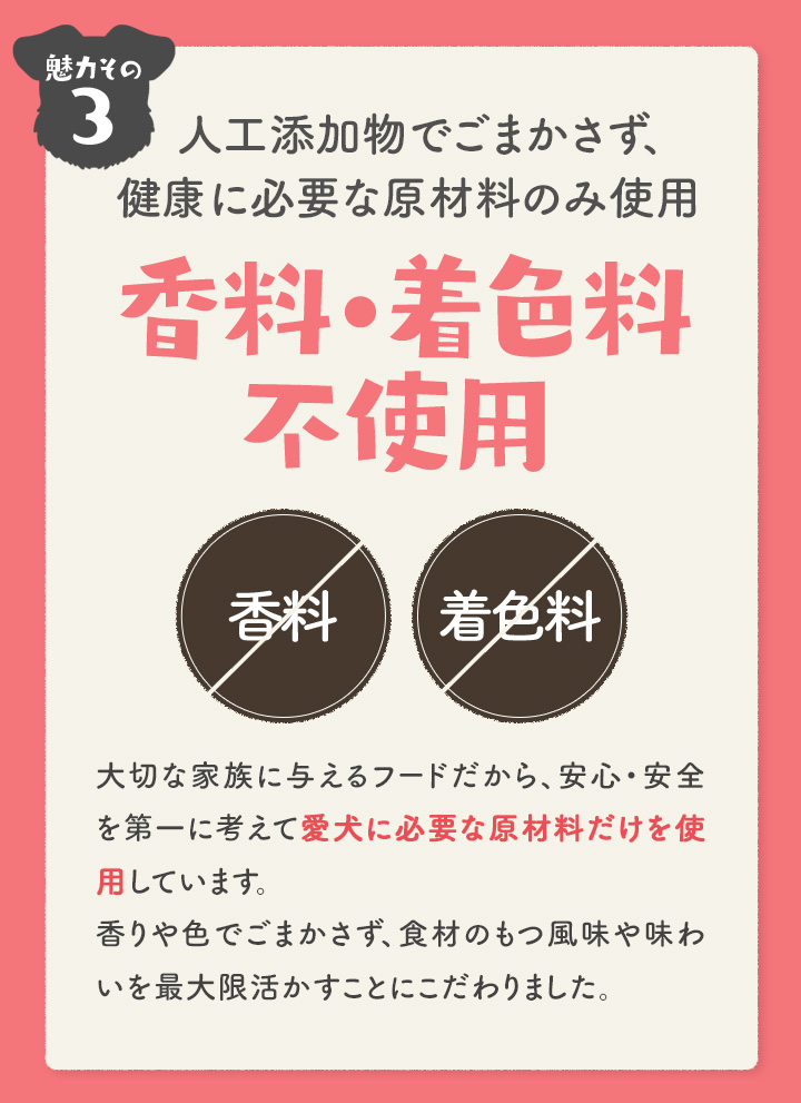 香料・着色料不使用